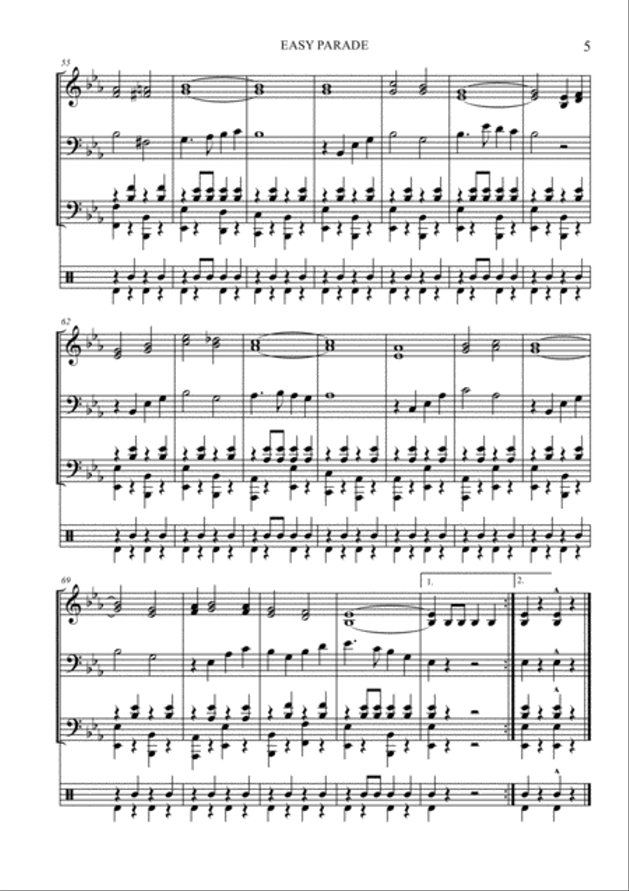 Easy Parade - March for Concert band Concert Band scores gallery preview page 5