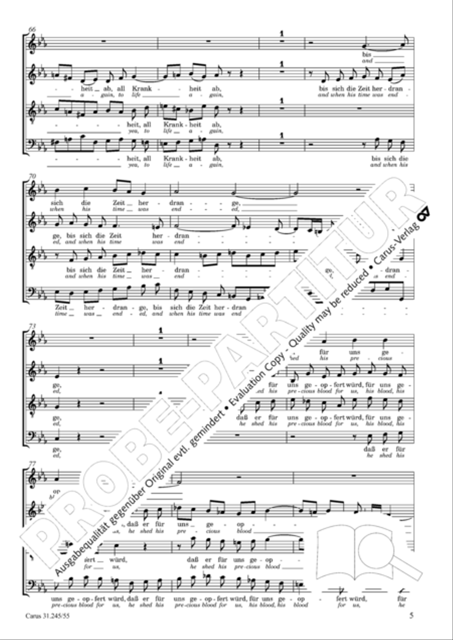 St. John Passion (Johannes-Passion) 4-Part scores gallery preview page 6