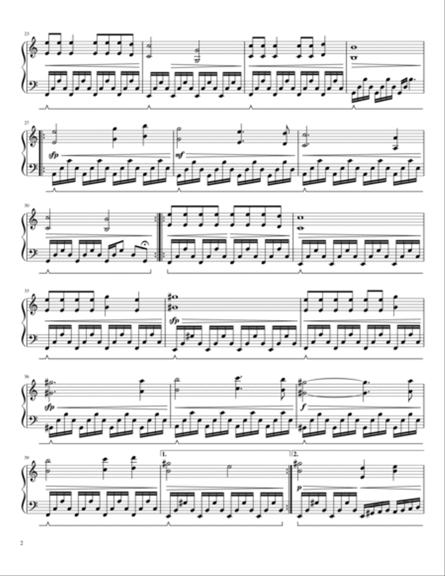 Tramonto No. 2 Piano Solo scores gallery preview page 2