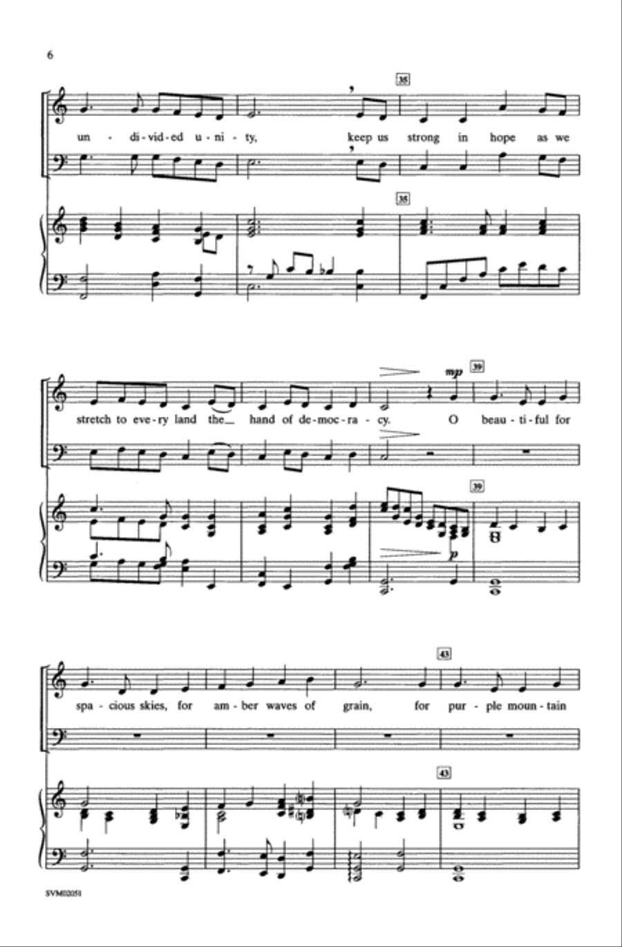 I Sing a Song for America (I Sing a Prayer for America) Choir scores gallery preview page 4