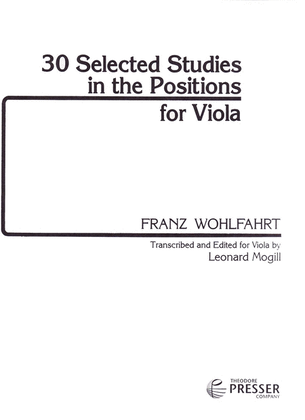 30 Selected Studies in the Positions, Viola