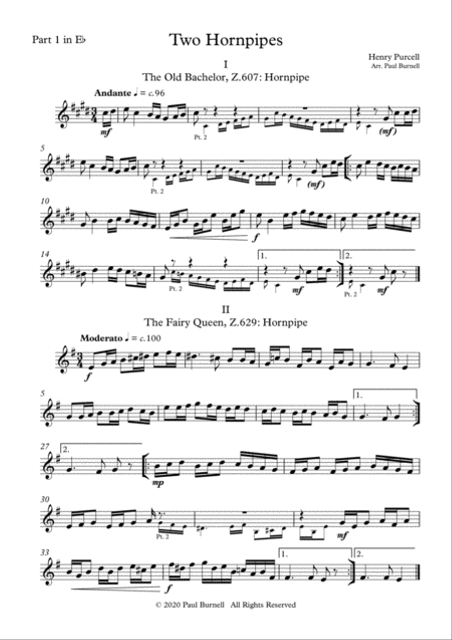 Two Hornpipes, arranged for instruments in four parts 4-Part scores gallery preview page 5