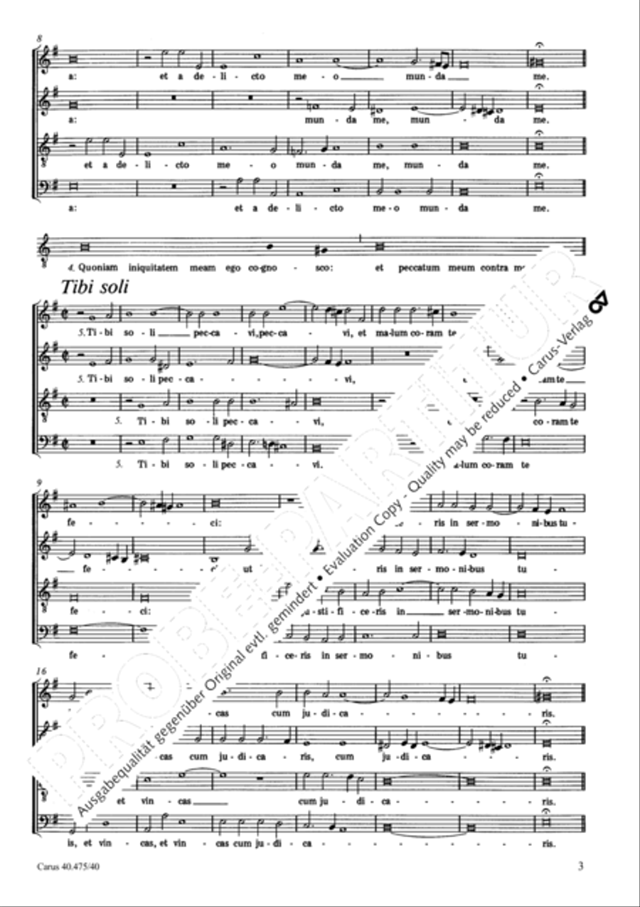 Miserere in E minor 4-Part scores gallery preview page 4