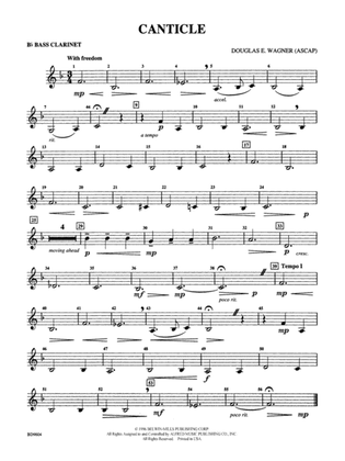 Canticle: B-flat Bass Clarinet