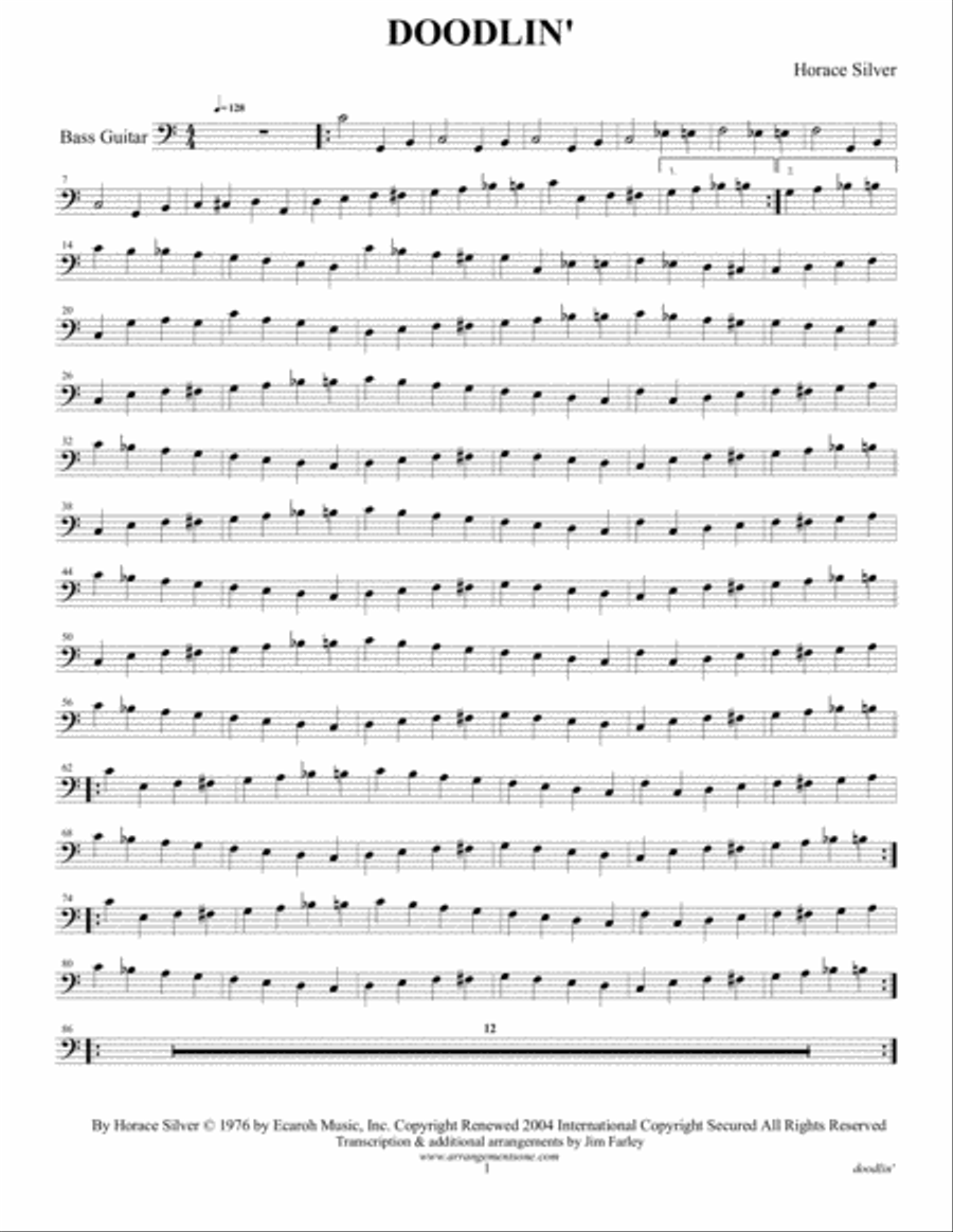 Doodlin' Small Ensemble scores gallery preview page 3