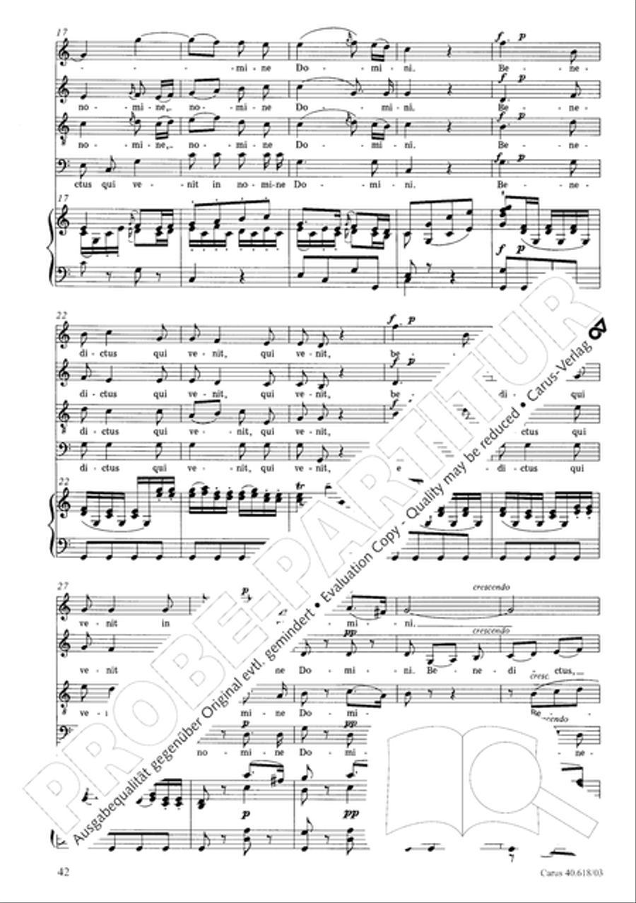 Mass in C (Missa in C) 4-Part scores gallery preview page 43