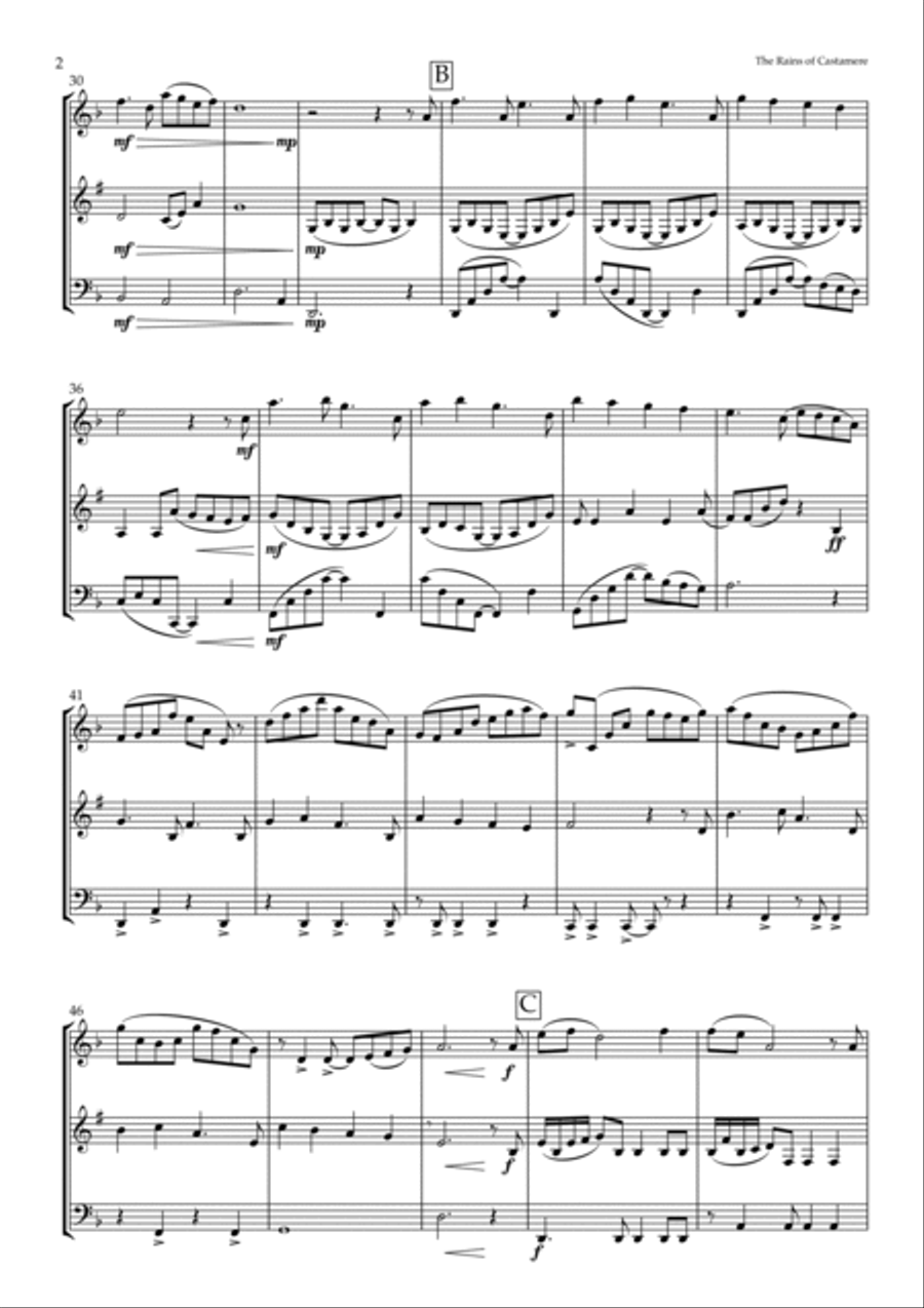 The Rains Of Castamere Woodwind Trio scores gallery preview page 2