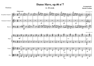 Dvorak, Slavonic Dance No.7 Op.46 - Danse slave op. 46 n°7 - for Sextet