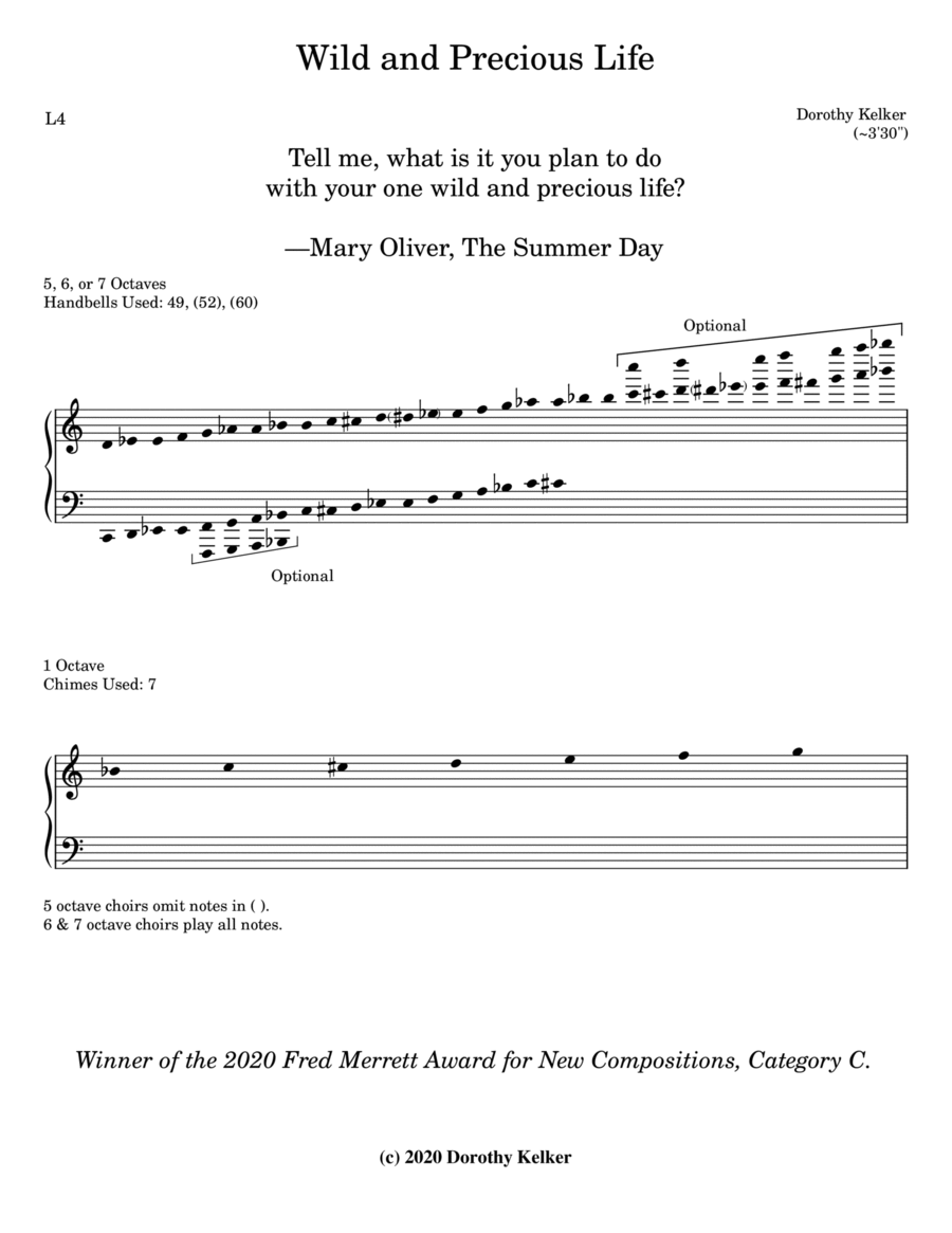 Wild and Precious Life Wild and Precious Life Handbell Choir scores gallery preview page 1