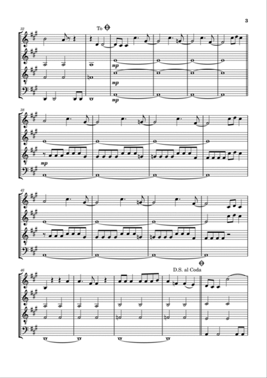 My Mind & Me My Mind & Me Saxophone Quartet scores gallery preview page 4