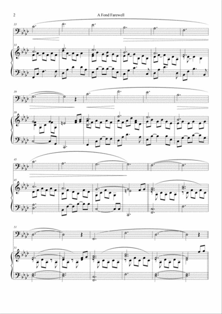 A Fond Farewell Piano scores gallery preview page 2