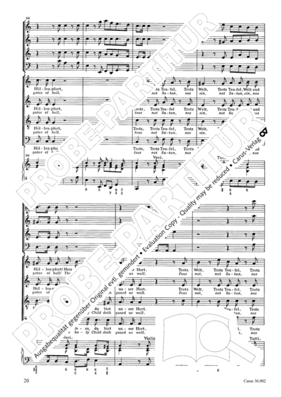 The newly born child (Das neugeborne Kindelein) 4-Part scores gallery preview page 21