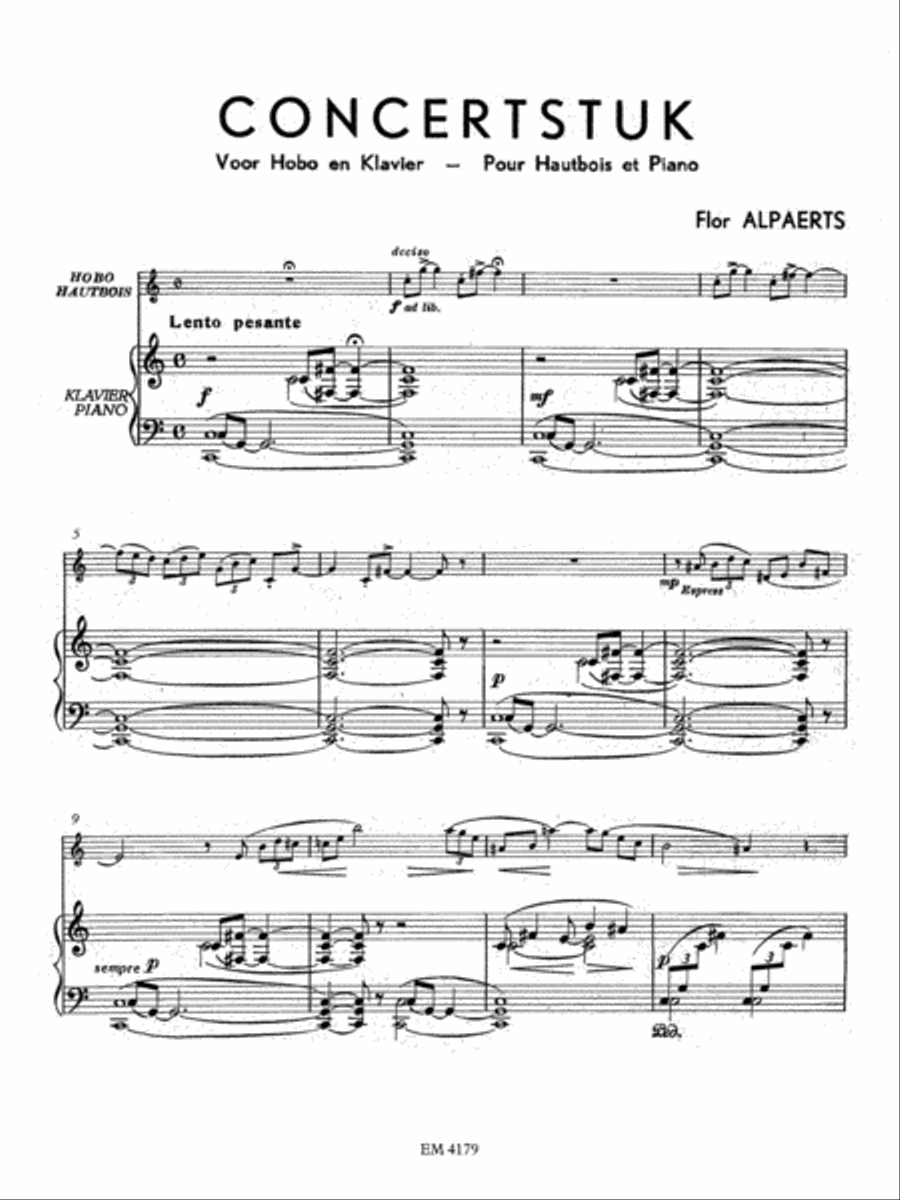 Concertstuk for Oboe and Piano Piano Accompaniment scores gallery preview page 2