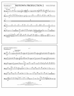 Motown Production 2 (arr. Tom Wallace) - Trombone 1