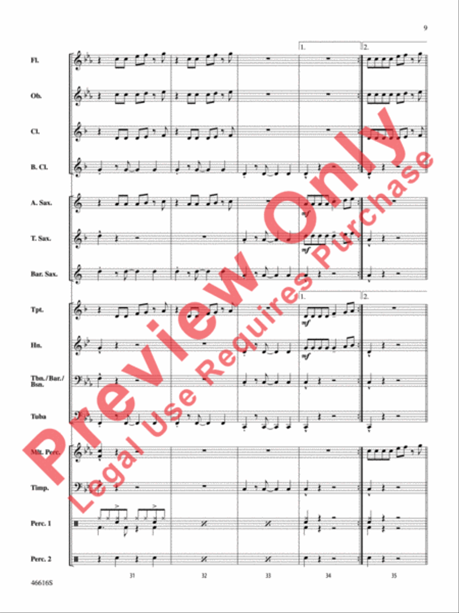 Feel It Still Feel It Still Concert Band scores gallery preview page 10