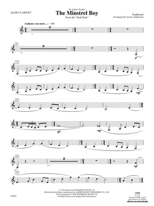 The Minstrel Boy (from the Irish Suite): 2nd B-flat Clarinet