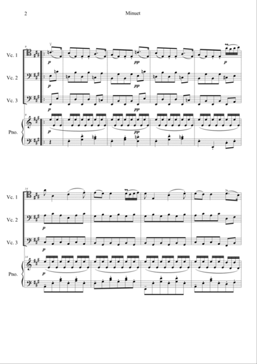 Minuet Minuet Piano Quartet scores gallery preview page 2