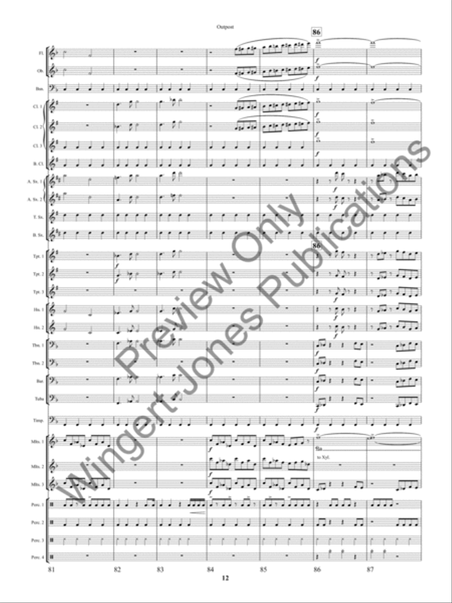 Outpost Concert Band scores gallery preview page 15
