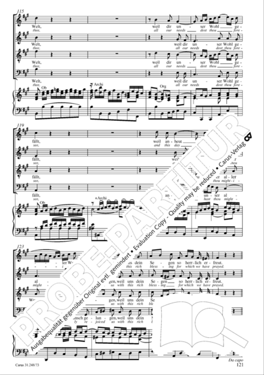 Christmas Oratorio (Weihnachtsoratorium, Teile IV-VI) 4-Part scores gallery preview page 42