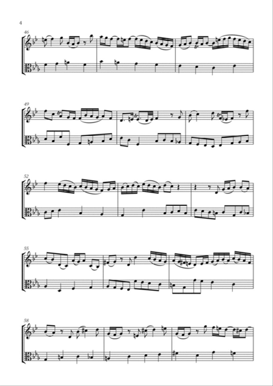 Johann Sebastian Bach - Wachet auf, ruft uns die Stimme (for French Horn and Viola) Horn scores gallery preview page 4
