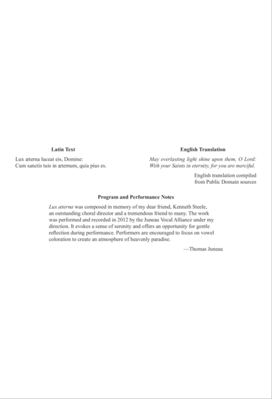 Lux aeterna 4-Part scores gallery preview page 2
