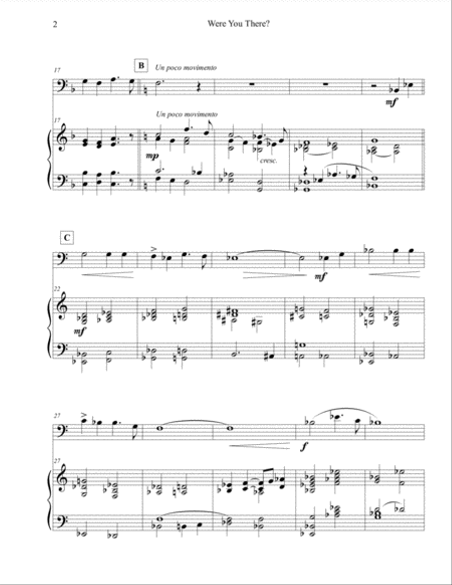 Were You There? Piano scores gallery preview page 2