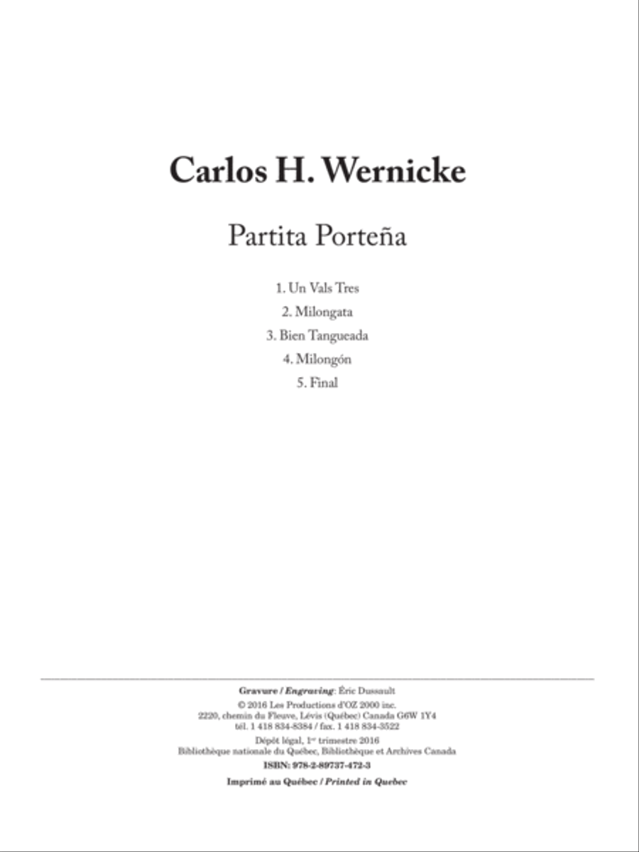 Partita Porteña Classical Guitar scores gallery preview page 1