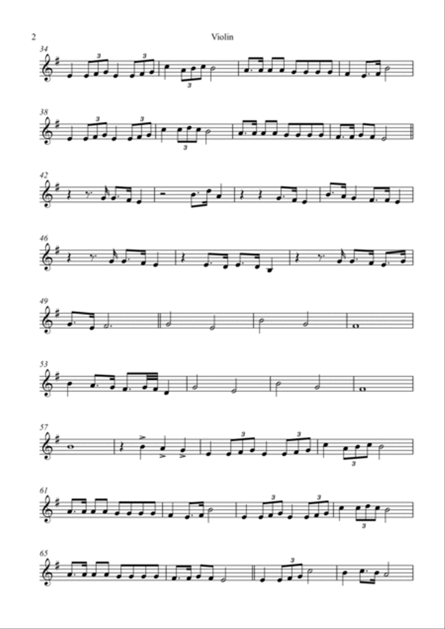 Queen Of Kings Violin Solo scores gallery preview page 2