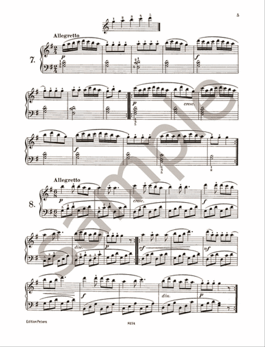 24 Five-Finger Exercises Op. 777 for Piano