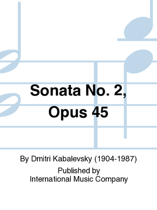 Book cover for Sonata No. 2, Opus 45