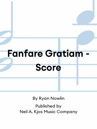 Book cover for Fanfare Gratiam - Score