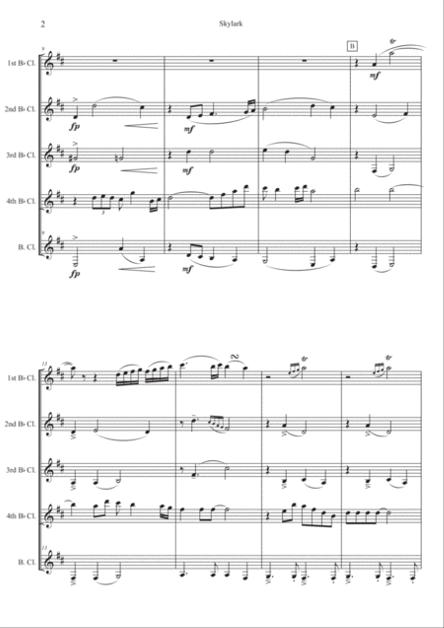 Skylark Skylark Woodwind Quintet scores gallery preview page 4