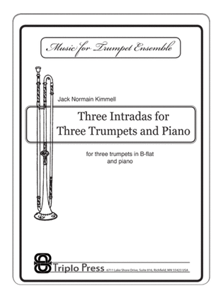 Book cover for Three Intradas for Three Trumpets and Piano