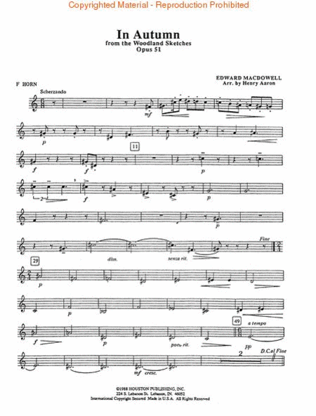 Encore Pieces For Woodwind Quintet, Vol. 1 - Horn In F by Henry Aaron Woodwind Quintet - Sheet Music