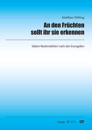 Book cover for An den Fruchten sollt ihr sie erkennen