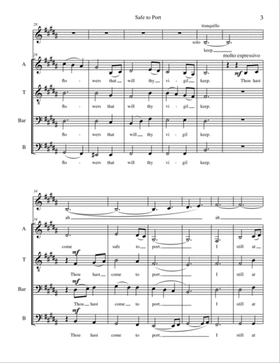 Safe To Port Safe To Port Choir scores gallery preview page 3