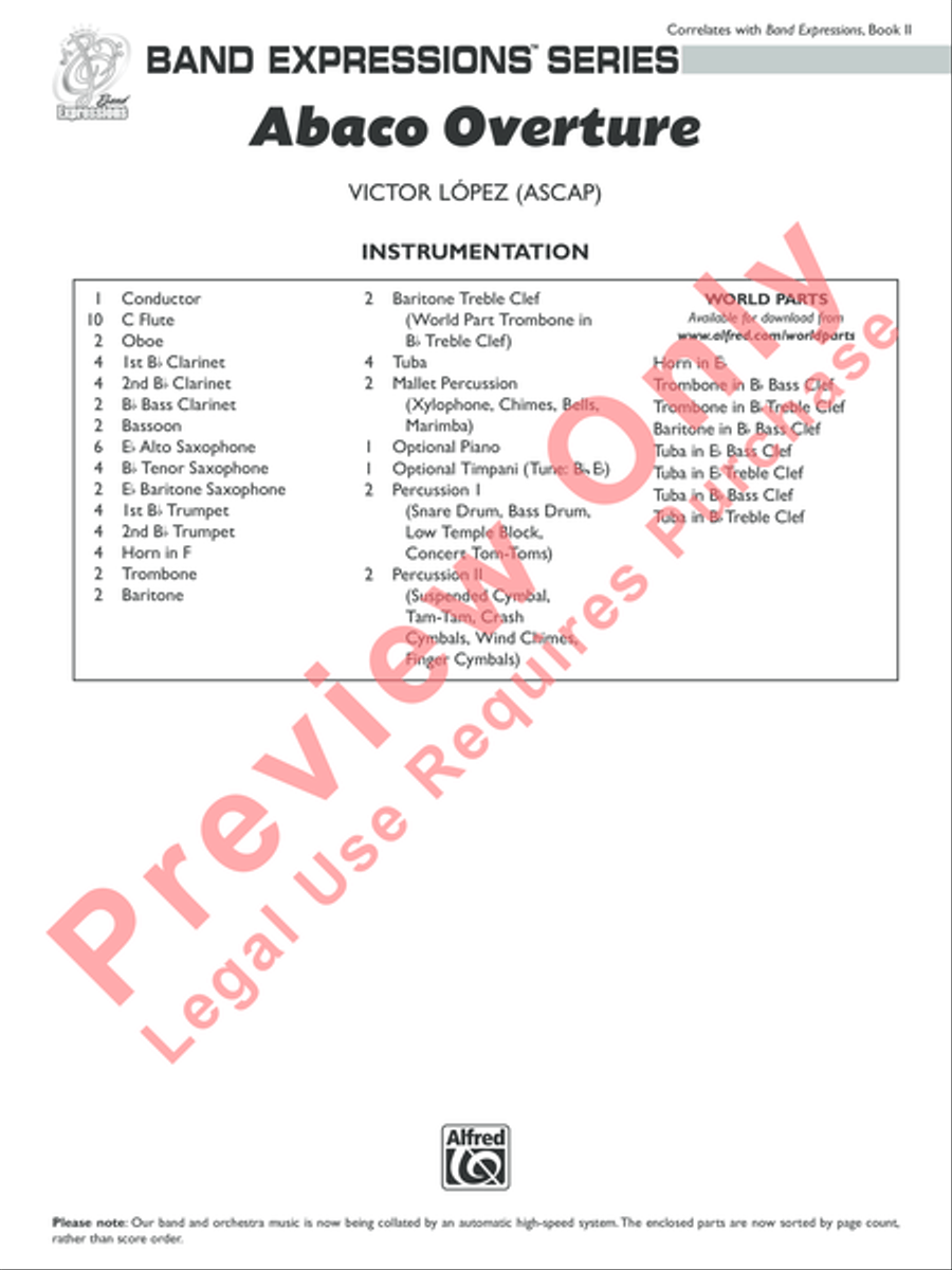 Abaco Overture Concert Band Methods scores gallery preview page 2