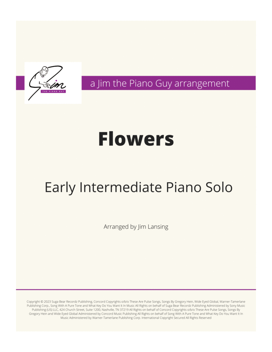 Flowers Flowers Piano Method scores gallery preview page 1