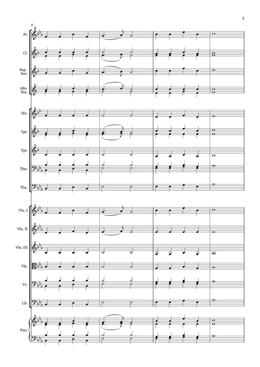 Onward, Christian Soldiers - for Beginner Orchestra. Chamber Music scores gallery preview page 3