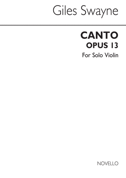 Canto Op.31 For Violin