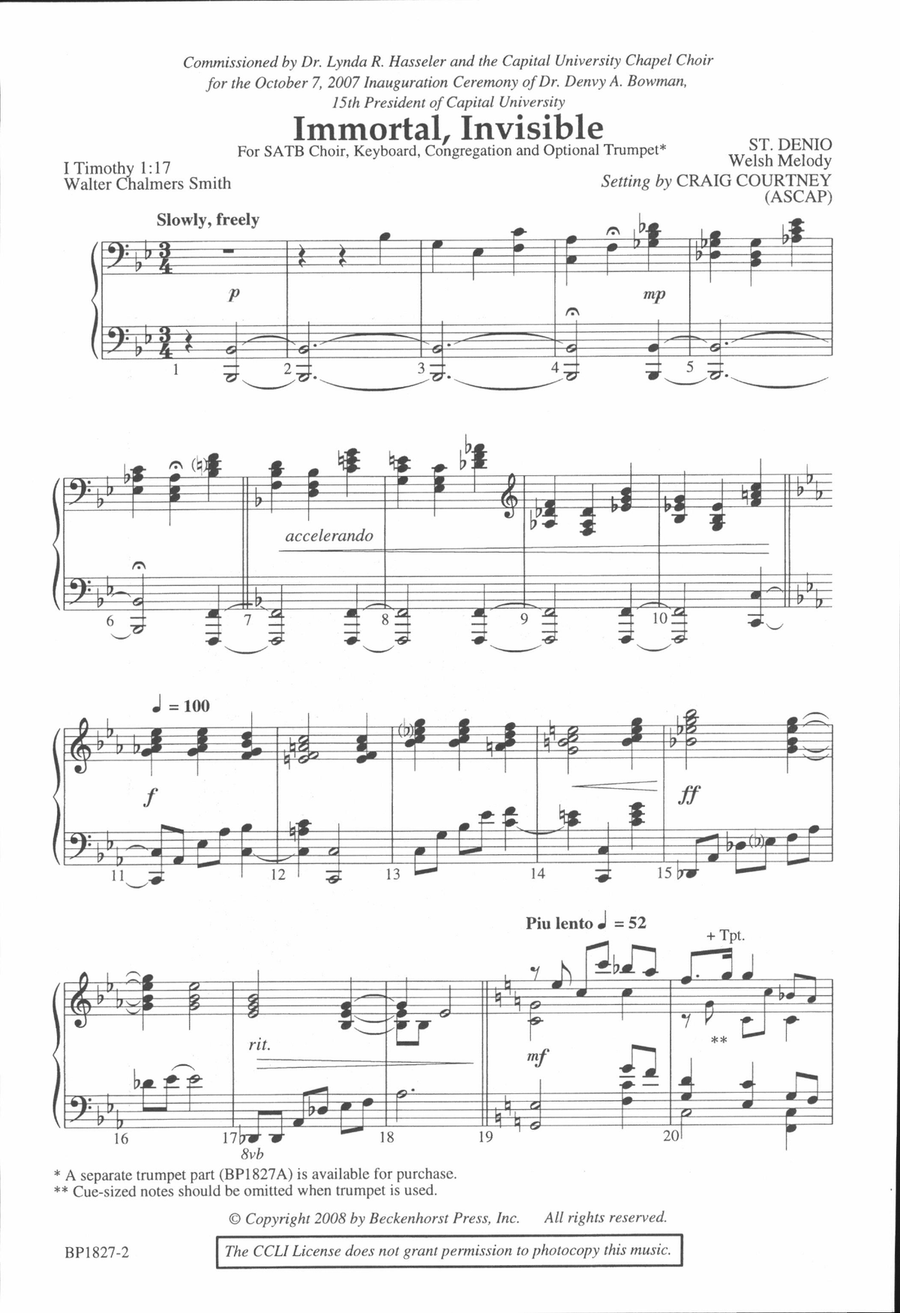 Immortal, Invisible - Courtney 4-Part scores gallery preview page 2