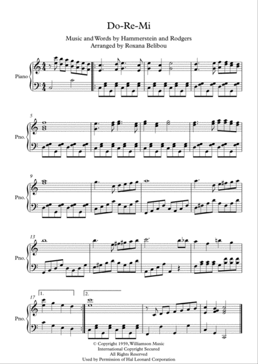 Do-Re-Mi Piano Solo scores gallery preview page 1
