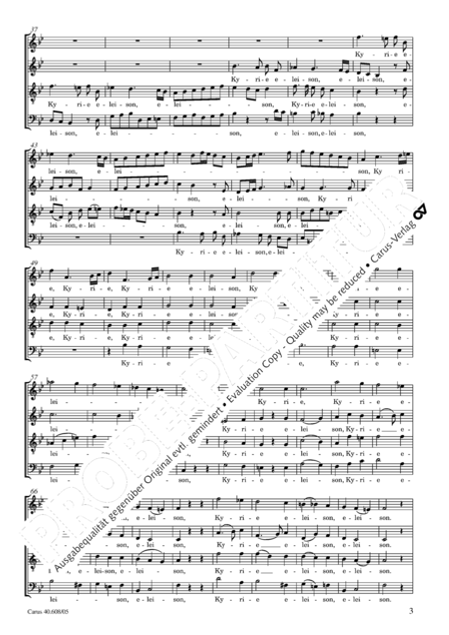 Missa Sancti Bernardi von Offida in B 4-Part scores gallery preview page 4