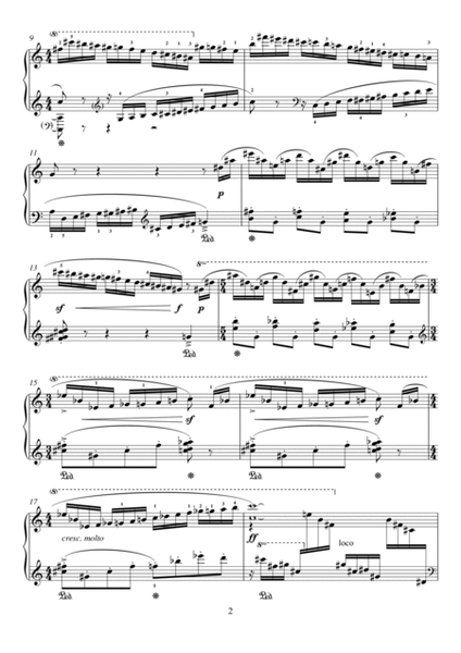 Two Studies For Piano, 1. Allegro