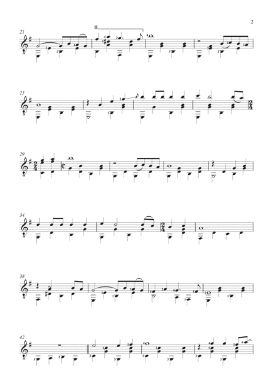 Griechischer Wein Griechischer Wein Classical Guitar scores gallery preview page 2
