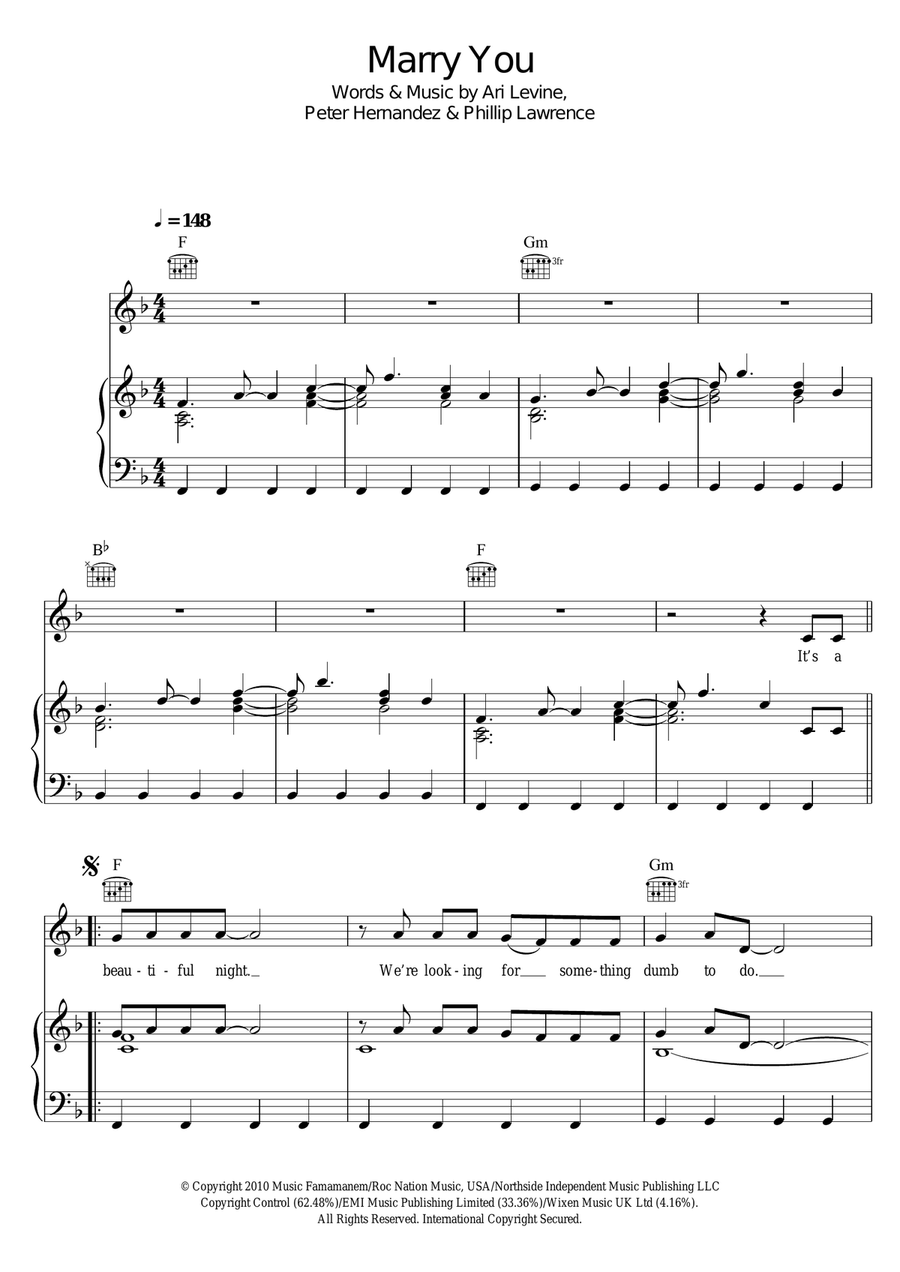 Marry You Marry You Acoustic Guitar scores gallery preview page 1
