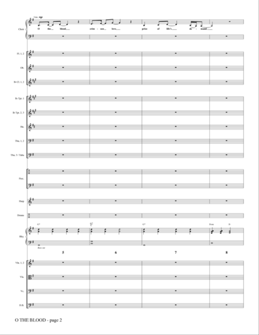O The Blood - Full Score Choir scores gallery preview page 2