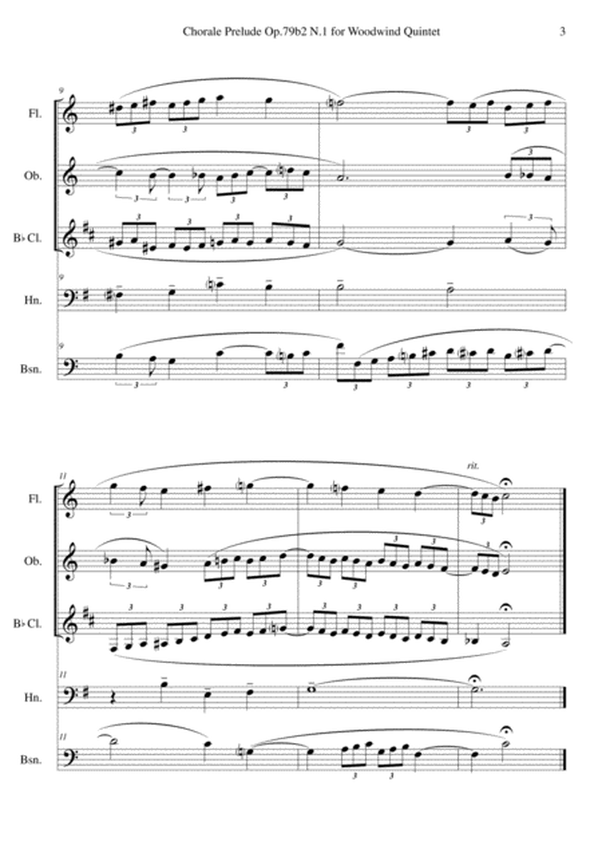 Chorale Prelude Op.79b2 N.1 for Woodwind Quintet image number null