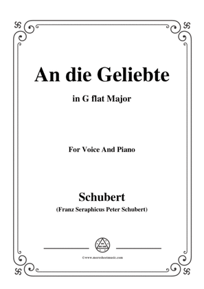 Schubert-An die Geliebte,in G flat Major,for Voice&Piano