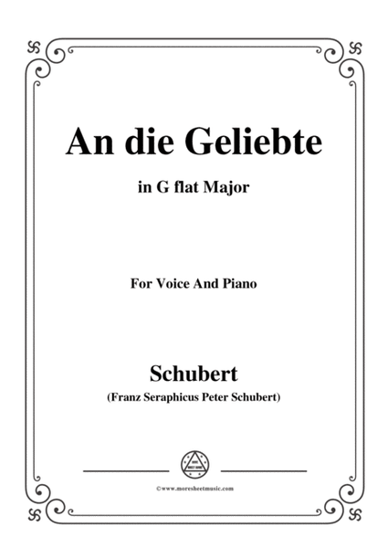 Schubert-An die Geliebte,in G flat Major,for Voice&Piano image number null